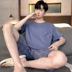 Pyjama D'été Agréable Pour Homme • Moment Cocooning -Maison Série 89083 tdrfum