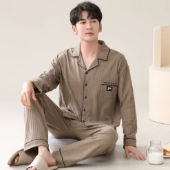 Pyjama Deux Pièces Style Grand-père Pour Homme • Moment Cocooning -Maison Série 89364 s5gp2o