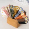 Chaussettes Marguerites • Moment Cocooning -Maison Série Chaussettes cor ennes d t pour femmes jolies chaussettes fleurs
