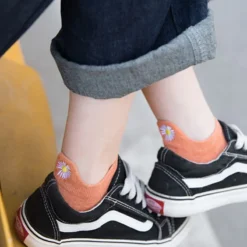 Chaussettes Marguerites • Moment Cocooning -Maison Série Chaussettes cor ennes d t pour femmes jolies chaussettes fleurs 5