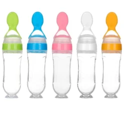Biberon En Silicone Pour Bébé • Moment Cocooning -Maison Série Cuill re chargeur de bouteilles en silicone compte gouttes pour l alimentation des enfants couverts ustensiles 2