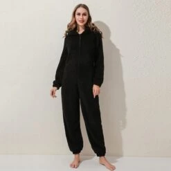 Pyjama Combinaison Polaire, Moelleux Et Chaud Pour Femme • Moment Cocooning -Maison Série Hiver chaud Pyjamas femlkfnlkrnmes Onesies moelleux polaire combinaisons v tements de nuit ensemble grande taille capuche