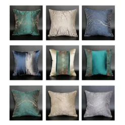 Coussin Carré Satiné Décoratif • Moment Cocooning -Maison Série Luxe jeter canap coussins voiture d cor oreiller maison oreiller d coratif nouvelle taie d oreiller 2