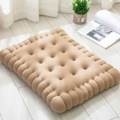 Coussin Mignon En Forme De Biscuit • Moment Cocooning -Maison Série Oreiller mignon en forme de Biscuit nouveau Style Anti fatigue PP coton doux coussin de canap 2