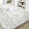 Tapis Cocooning En Fourrure Extra Longue • Moment Cocooning -Maison Série Tapis pais peau de mouton douce pour salon tapis en peluche chambre Imitation laine tapis de