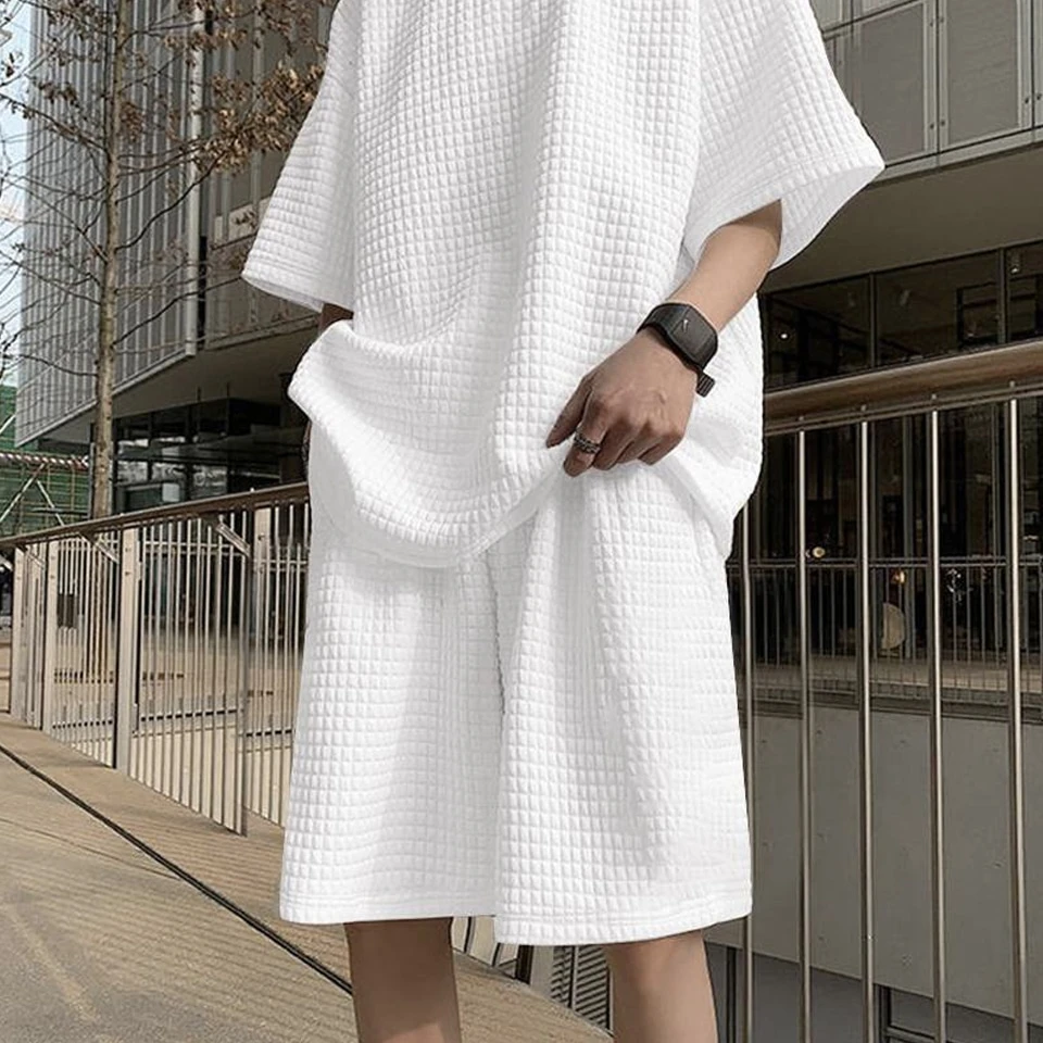 Ensemble D'été Décontracté Pour Hommes En Tissu Gaufré • Moment Cocooning 14 Ensemble D'été Décontracté Pour Hommes En Tissu Gaufré • Moment Cocooning – Image 12