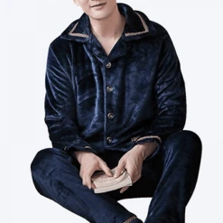 Pyjama Cocooning Pour Homme élégant En Flanelle • Moment Cocooning -Maison Série pfb