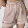 Short Décontracté Taille Haute En Coton Pour Femme • Moment Cocooning
